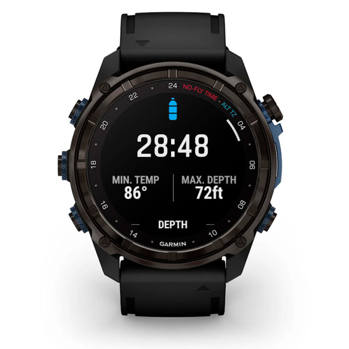 Смарт-годинник Garmin Descent Mk3i 51mm Carbon Gray DLC Titanium with Black Silicone Band
