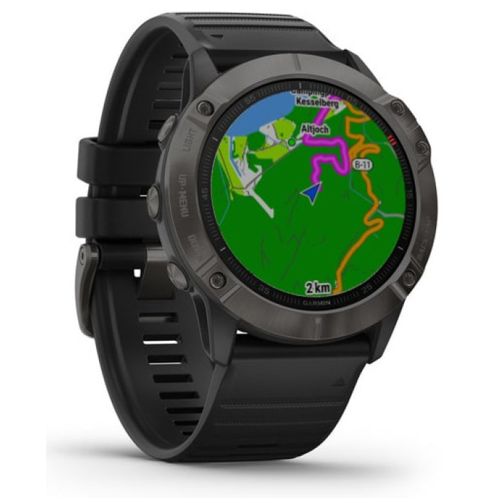 Смарт-годинник Garmin Fenix 6X Pro Sapphire Carbon Grey