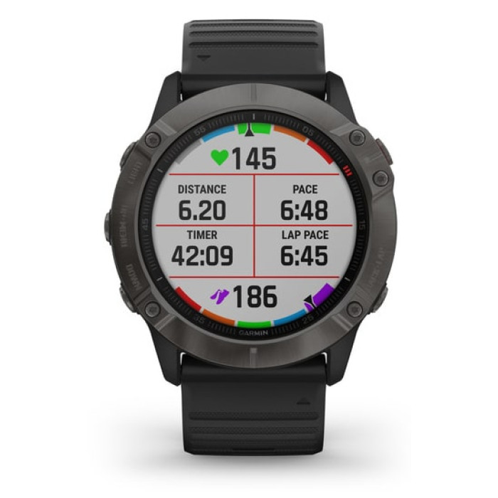 Смарт-годинник Garmin Fenix 6X Pro Sapphire Carbon Grey