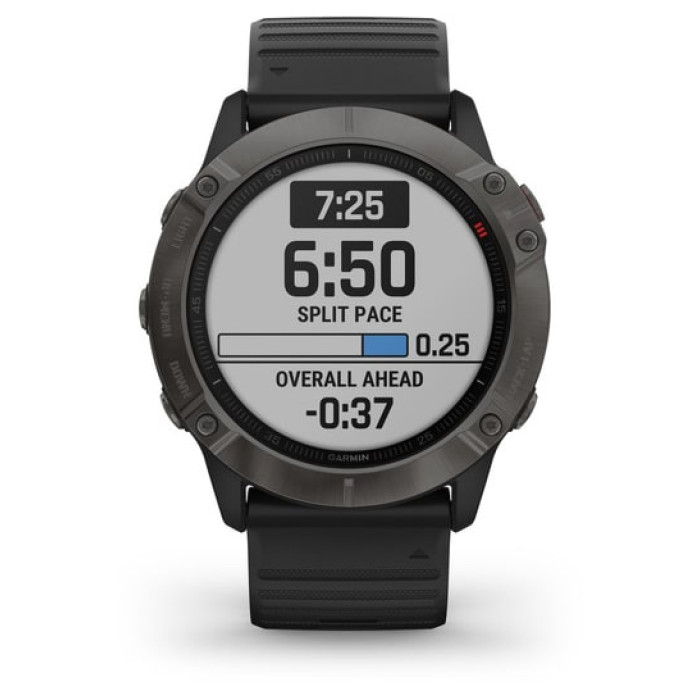 Смарт-годинник Garmin Fenix 6X Pro Sapphire Carbon Grey
