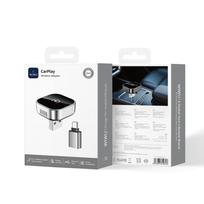 Безпровідний адаптер Wiwu Car Play Wireless adapter Wi-CP003 MagSafe Black