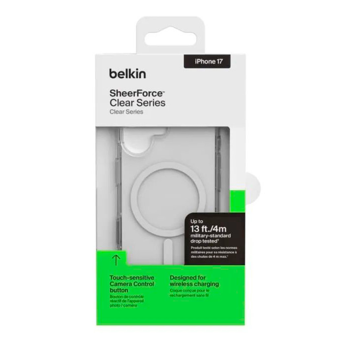 Чохол для iPhone 17 - Belkin Protective Grip MagSafe, Clear