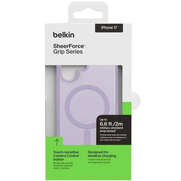 Чохол для iPhone 17 - Belkin Protective Grip MagSafe, Lavender