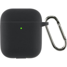 Чохол для Apple AirPods 2 - COTEetCI Silicone Cover with carbine, Black