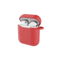 Чохол для Apple AirPods - Devia Naked Silicone with Loophole Series, Red