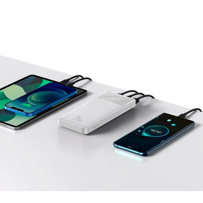 Додатковий аккумулятор Baseus 10000mAh Bipow 15W White
