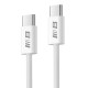 Кабель USB-C to USB-C - Blueo, Braided PD 60w 2m, White