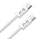 Кабель USB-C to USB-C - Blueo, Braided PD 60w 2m, White