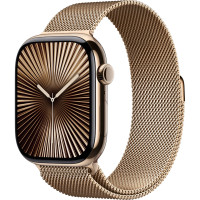 Apple Watch S10 46mm Gold Titanium, Gold Milanese Loop (M/L) LTE