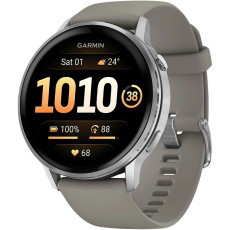 Смарт-годинник Garmin Venu 4 45mm Silver with Gray Silicone Band