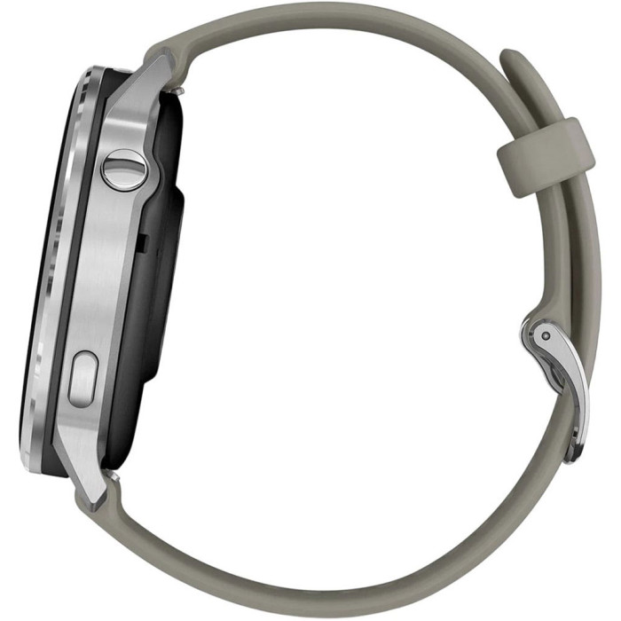 Смарт-годинник Garmin Venu 4 45mm Silver with Gray Silicone Band