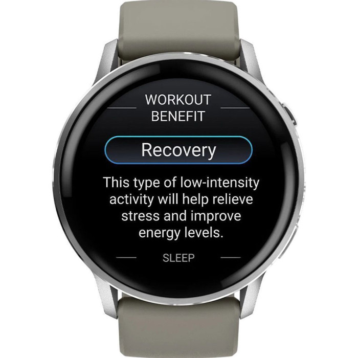 Смарт-годинник Garmin Venu 4 45mm Silver with Gray Silicone Band