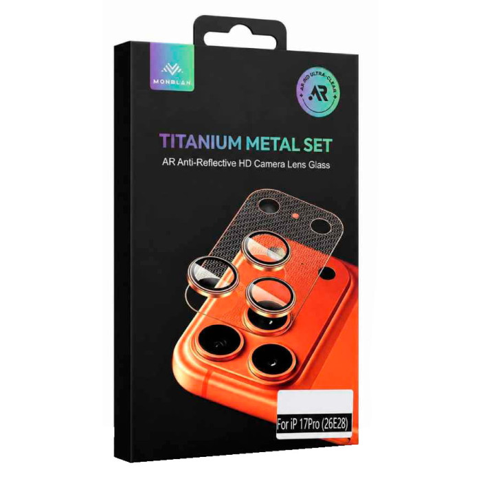 Захисне скло камери для iPhone 17 Pro Max - Monblan, Titanium Alloy, Silver