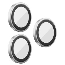 Захисне скло камери для iPhone 17 Pro / 17 Pro Max - Monblan, Metal Ring, Silver