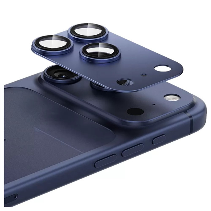 Захисне скло камери для iPhone 17 Pro - Benks, Glass Warrior Lens Protection, Blue