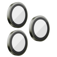 Захисне скло камери для iPhone 17 Pro / 17 Pro Max - Monblan, Metal Ring, Grey
