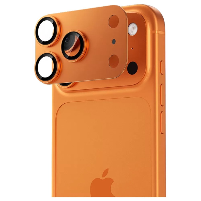 Захисне скло камери для iPhone 17 Pro - Benks, Glass Warrior Lens Protection, Orange