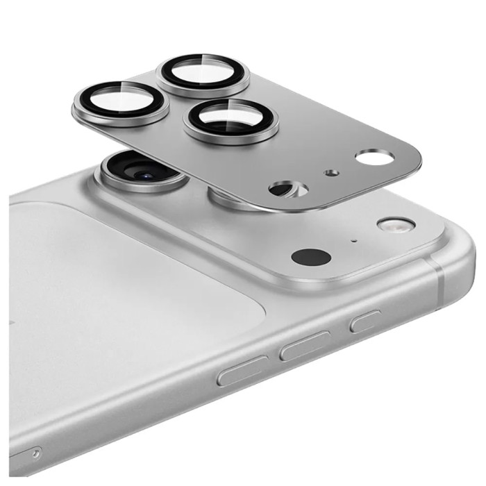 Захисне скло камери для iPhone 17 Pro - Benks, Glass Warrior Lens Protection, Silver