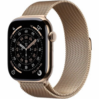 Apple Watch S11 42mm Gold Titanium, Gold Milanese Loop LTE