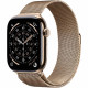 Apple Watch S11 42mm Gold Titanium, Gold Milanese Loop LTE