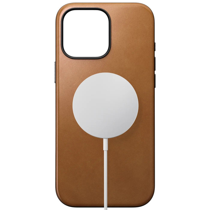 Чохол для iPhone 16 Pro - Nomad Modern Leather MagSafe, English Tan