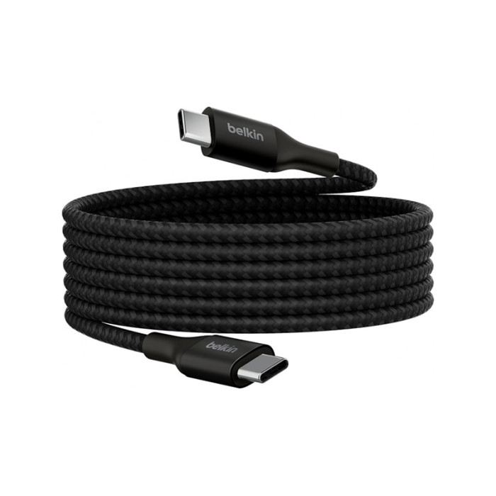 Кабель USB-C to USB-C - Belkin, Braided 240W 1m, Black