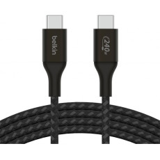 Кабель USB-C to USB-C - Belkin, Braided 240W 1m, Black