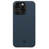 Чохол для iPhone 14 Pro Max - Pitaka 3 Twill 1500D MagSafe, Carbon Blue / Black