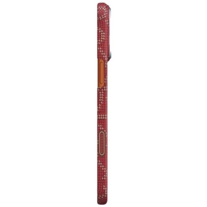 Чохол для iPhone 17 Pro - Pitaka Aramid Edge Ultra-Slim Monogram Leaping MagSafe, Gold Red