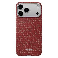 Чохол для iPhone 17 Pro - Pitaka Aramid Edge Ultra-Slim Monogram Leaping MagSafe, Gold Red