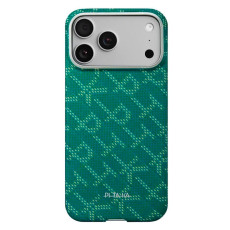 Чохол для iPhone 17 Pro - Pitaka Aramid Edge Ultra-Slim Monogram Leaping MagSafe, Gold Green