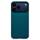 Чохол для iPhone 17 Pro - Pitaka Aramid Edge Ultra-Slim Twill 1500D MagSafe, Black / Blue