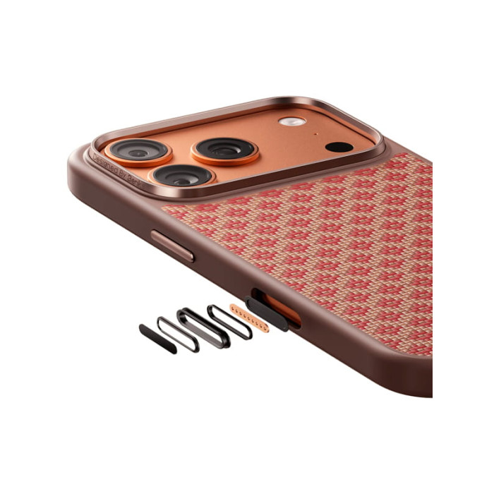Чохол для iPhone 17 Pro / 18 Pro - Benks Armor Pro Kevlar Armor Grid MagSafe, Orange