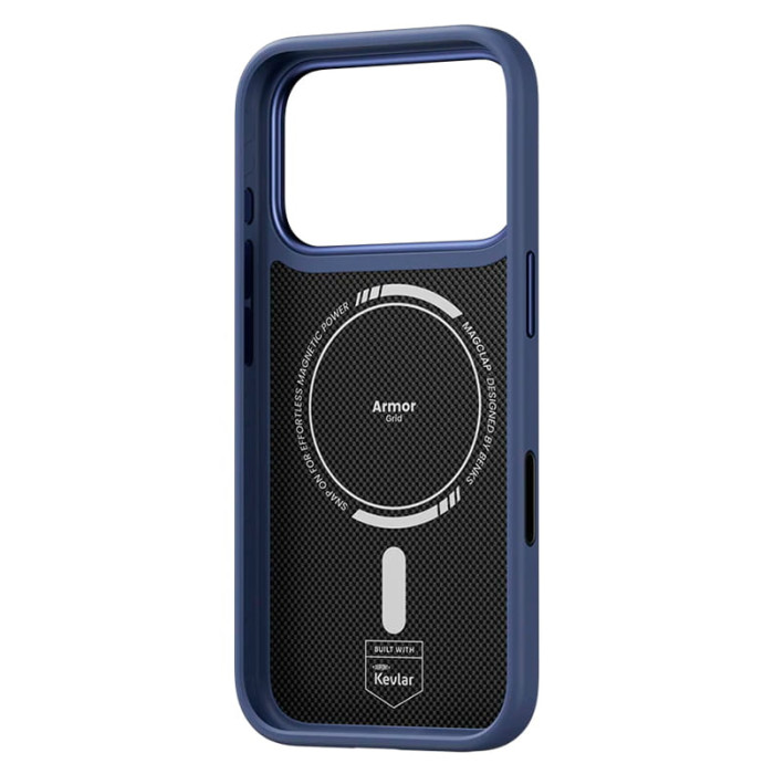 Чохол для iPhone 17 Pro Max - Benks Armor Pro Kevlar Grid MagSafe, Blue