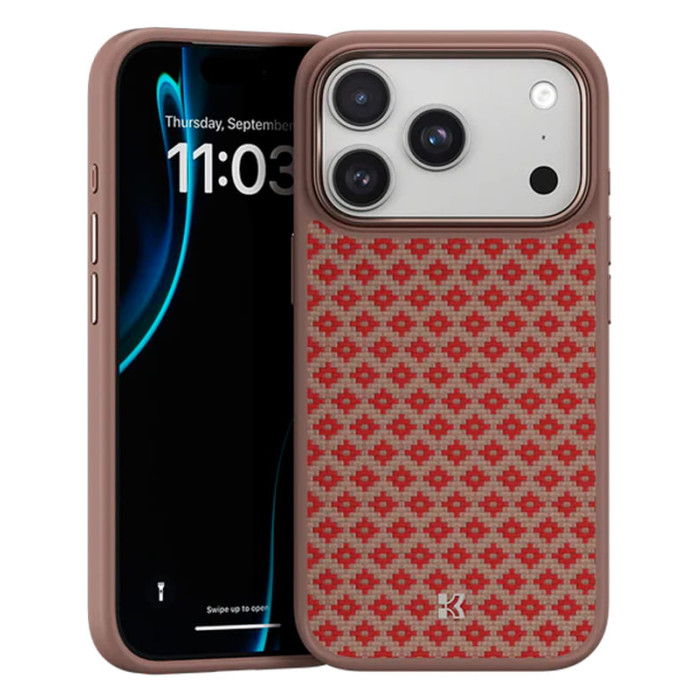 Чохол для iPhone 17 Pro Max / 18 Pro Max - Benks Armor Pro Kevlar Grid MagSafe, Orange