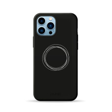Чохол для iPhone 13 Pro - Pump Silicone Minimalistic, Circles on Dark