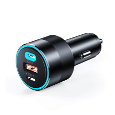 АЗП Choetech 130W 3 Port Fast Car Charger Black