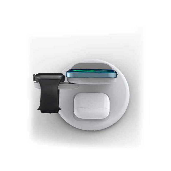 Бездротова зарядна станція - Wiwu, Power Air 3in1, White