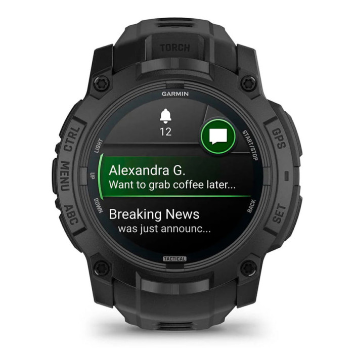 Смарт-годинник Garmin Instinct 3 50mm AMOLED Tactical Edition Black