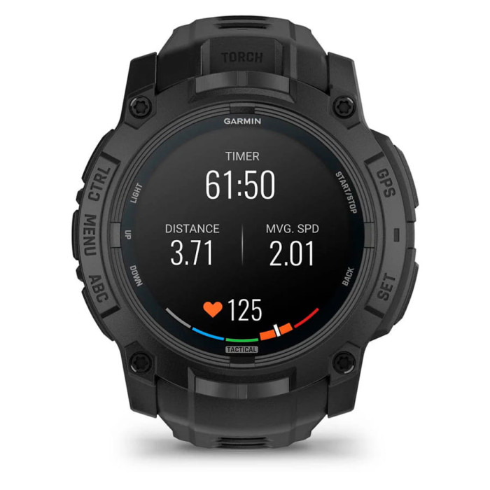 Смарт-годинник Garmin Instinct 3 50mm AMOLED Tactical Edition Black