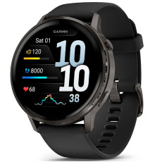 Смарт-годинник Garmin Venu 4 45mm Slate with Black Silicone Band