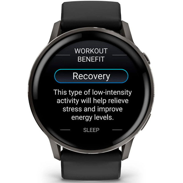 Смарт-годинник Garmin Venu 4 45mm Slate with Black Silicone Band
