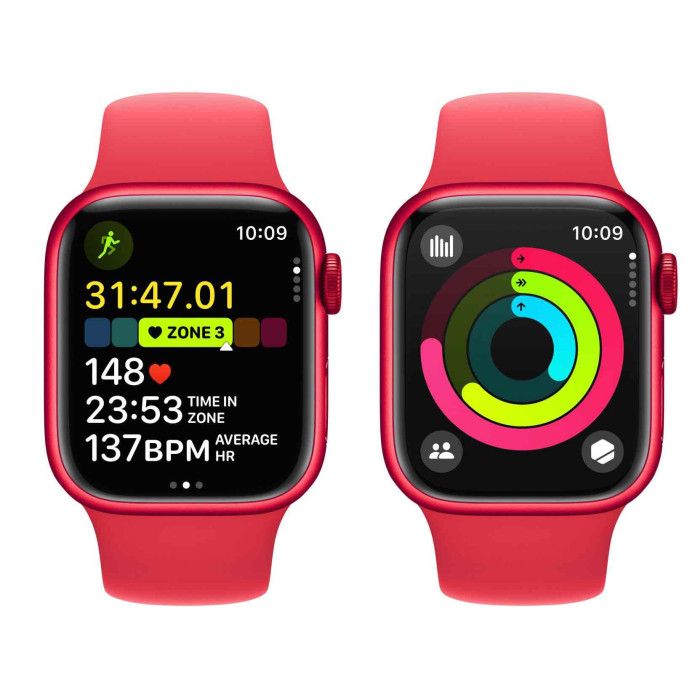 Apple Watch S9 45mm Red, Red Sport Band (M/L)