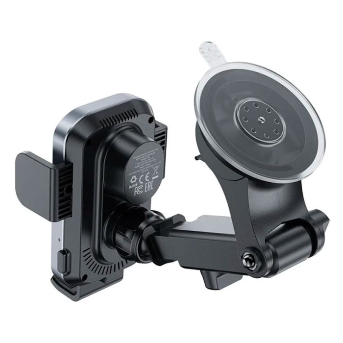 Тримач з безпровідною зарядкою Acefast D53 with Electric Clamp for Dashboard 15W, Black