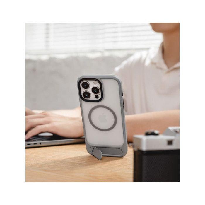 Чохол для iPhone 16 Pro Max - Switcheasy EasyStand Guard MagSafe, Titanium