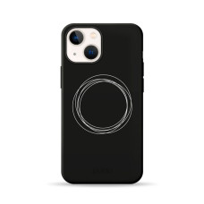 Чохол для iPhone 13 - Pump Silicone Minimalistic, Circles on Dark