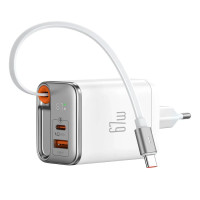 Зарядний пристрій - McDodo, GaN FreeGo 67W, White