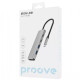 Хаб 5in1 - Proove Iron Link, 2xType-C+2xUSB3.0+HDMI, Silver
