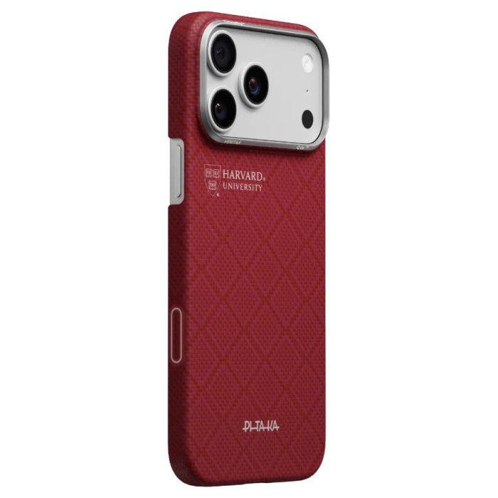 Чохол для iPhone 17 Pro Max - Pitaka Aramid Edge Ultra-Slim MagSafe, Harvard Crimson