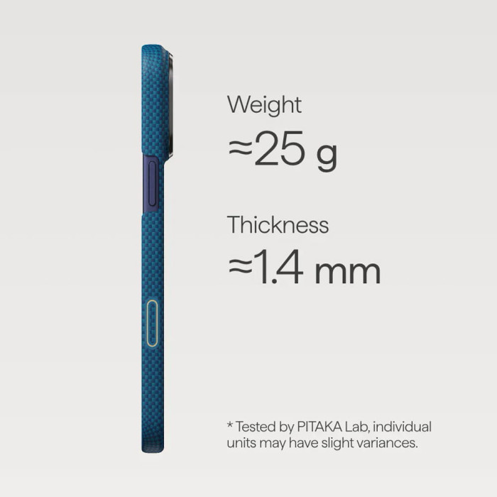 Чохол для iPhone 17 Pro Max - Pitaka Aramid Edge Ultra-Slim Ink Horse Painting MagSafe, Azure Green